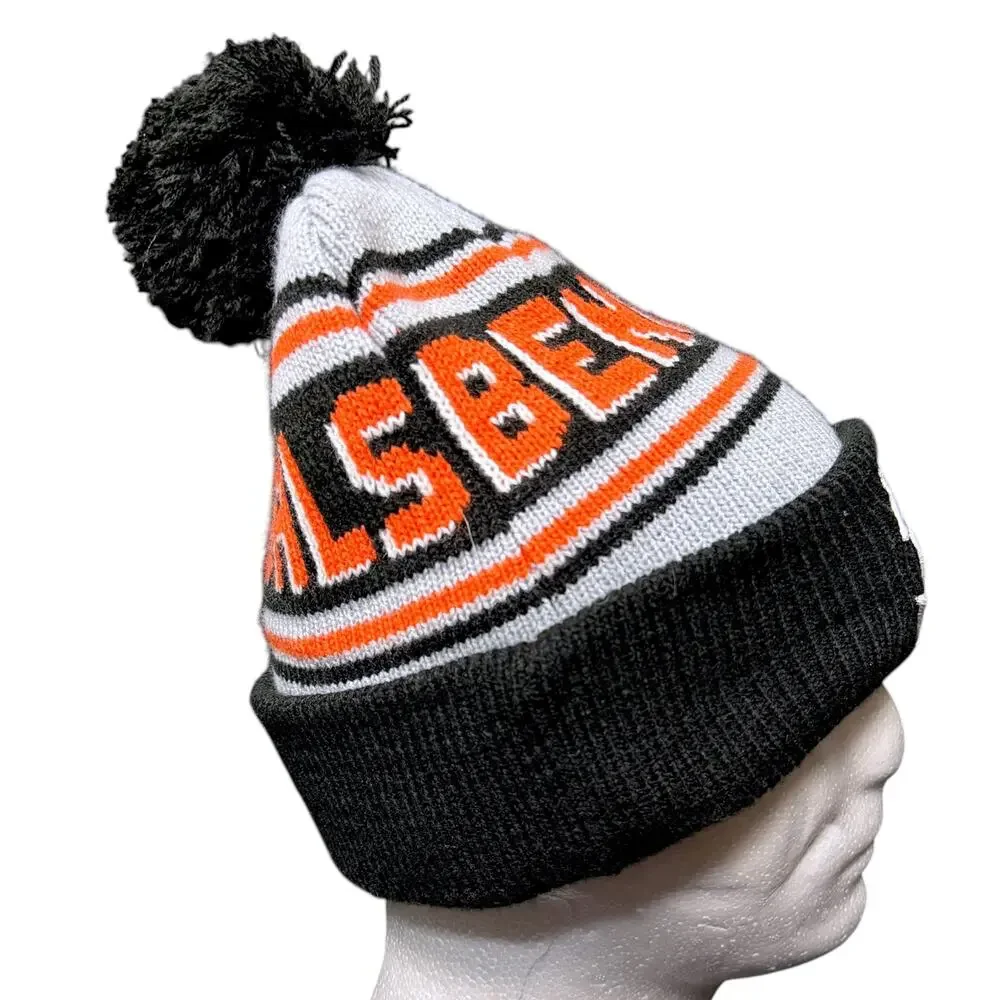 Cincinnati Bengals New Era Beanie Knit Pom Winter NFL Team Hat Black Orange